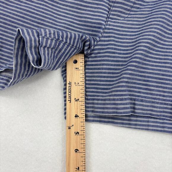Khakis by GAP The 4 Inch Short Women's Size 8 Blue White Stripe Cotton Stretch - Picture 8 of 9